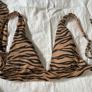 Tiger Print aerie Bikini Top